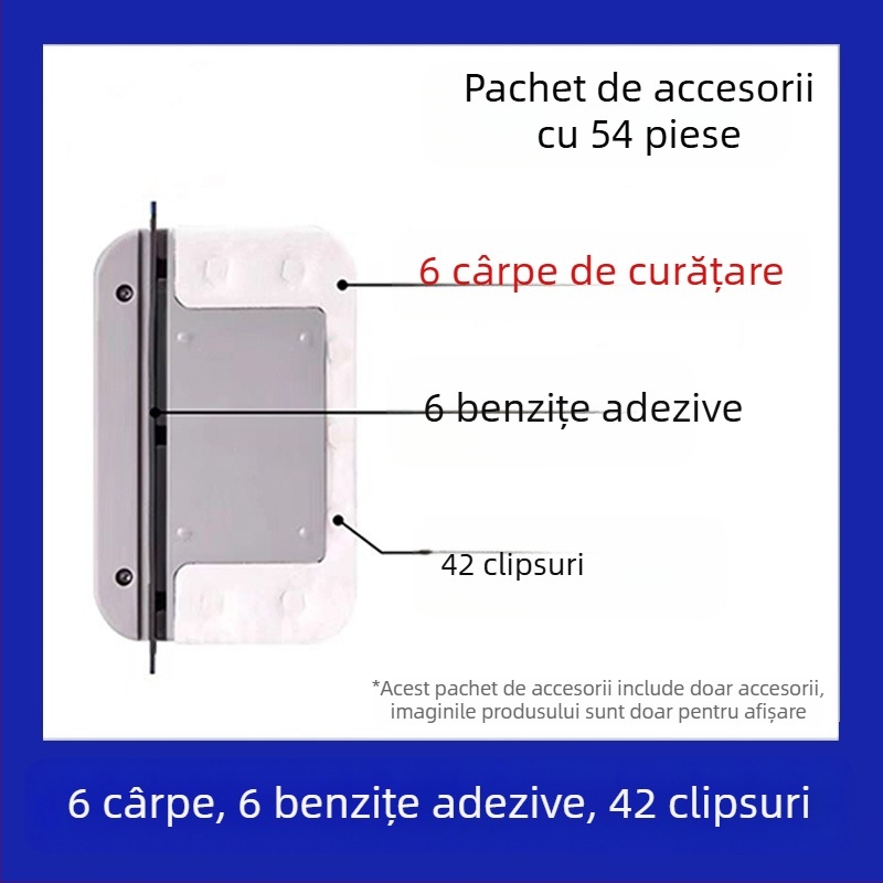 Accesorii pentru curățarea geamurilor, componente din plastic, Big Brother, pachet de 24 bucăți, pentru uz casnic