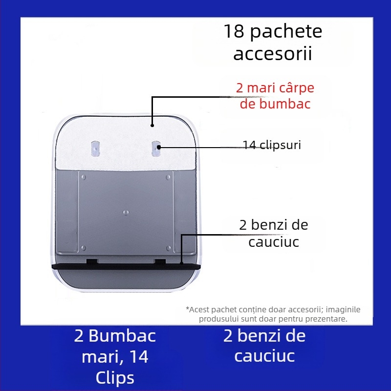 Accesorii pentru curățarea geamurilor, componente din plastic, Big Brother, pachet de 24 bucăți, pentru uz casnic