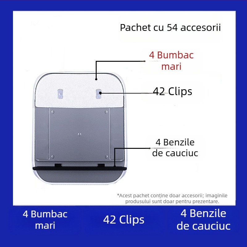 Accesorii pentru curățarea geamurilor, componente din plastic, Big Brother, pachet de 24 bucăți, pentru uz casnic