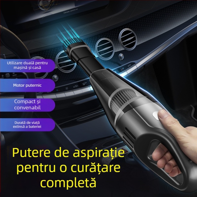 Aspirator portabil pentru mașină, fără fir, 65W, aspirație 3100 Pa, alimentare reîncărcabilă, tensiune ≤36V