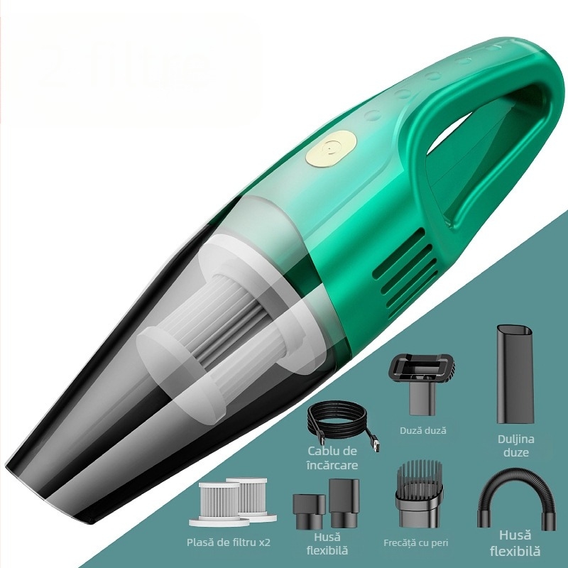 Aspirator portabil pentru mașină, fără fir, 65W, aspirație 3100 Pa, alimentare reîncărcabilă, tensiune ≤36V