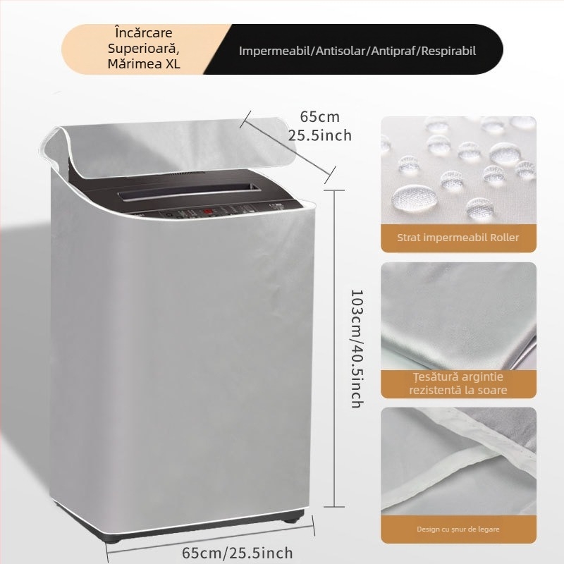 Capac de protecție impermeabil pentru mașina de spălat Haier Little Swan, UV-rezistent, încărcare de sus, universal