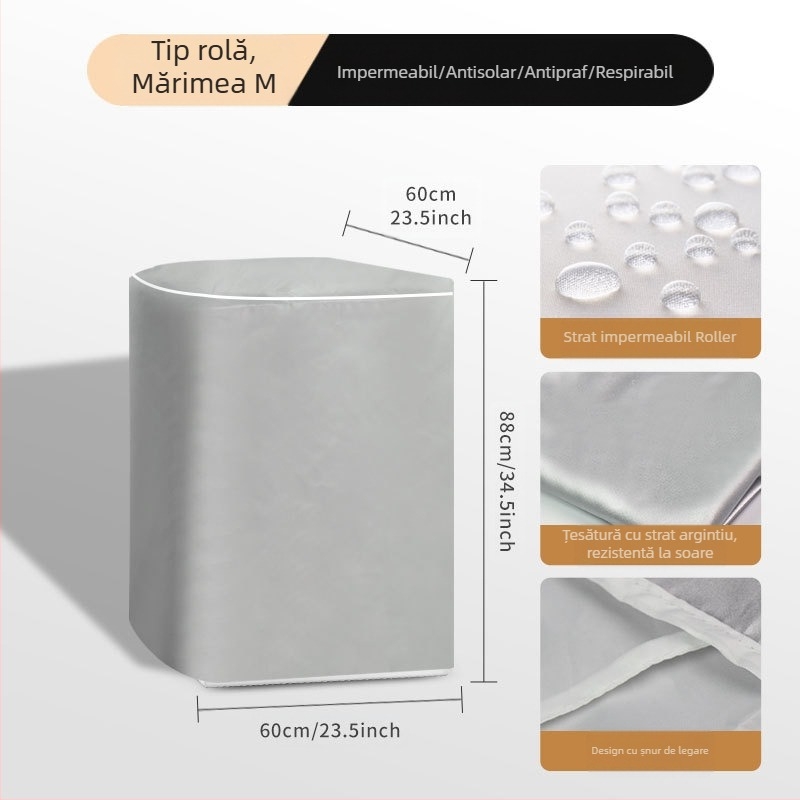 Capac de protecție impermeabil pentru mașina de spălat Haier Little Swan, UV-rezistent, încărcare de sus, universal