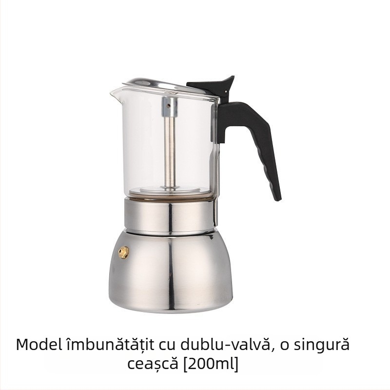 Moka italiană cu dublă valvă • Material PP • Funcție: Altele • Fără personalizare • Fără logo