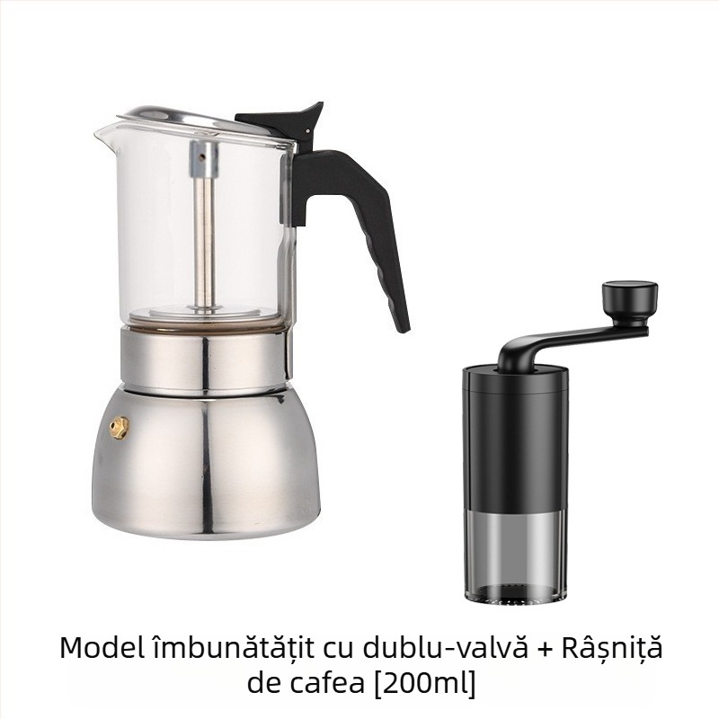 Moka italiană cu dublă valvă • Material PP • Funcție: Altele • Fără personalizare • Fără logo