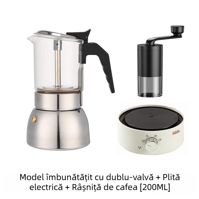 Moka italiană cu dublă valvă • Material PP • Funcție: Altele • Fără personalizare • Fără logo