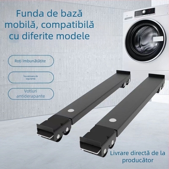 Cadru de bază metalic pentru mașina de spălat și frigider, cu roți, reglabil