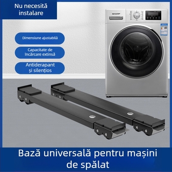 Cadru de bază metalic pentru mașina de spălat și frigider, cu roți, reglabil