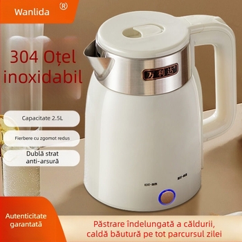 Fierbător electric cu logo gravat, temperatură constantă, capacitate peste 2 L, 1000–1500 W, bază 360°