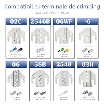 Pense Crimpatoare Seria SN, cu vârfuri pentru terminale, aliaj fier-nikel, greutate 0,02