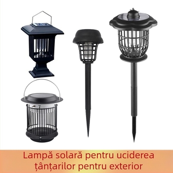 Lampa solară pentru uciderea țânțarilor, rezistentă la ploaie, portabilă pentru gazon, capcană pentru țânțari, autonomie 6-12 ore