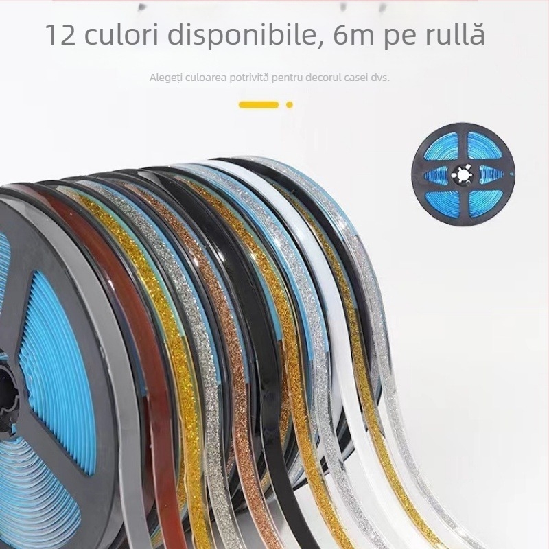 Sticker de perete autocolant din PVC pentru bucătărie și baie – anti-mucegai, impermeabil, bandă decorativă pentru rosturi