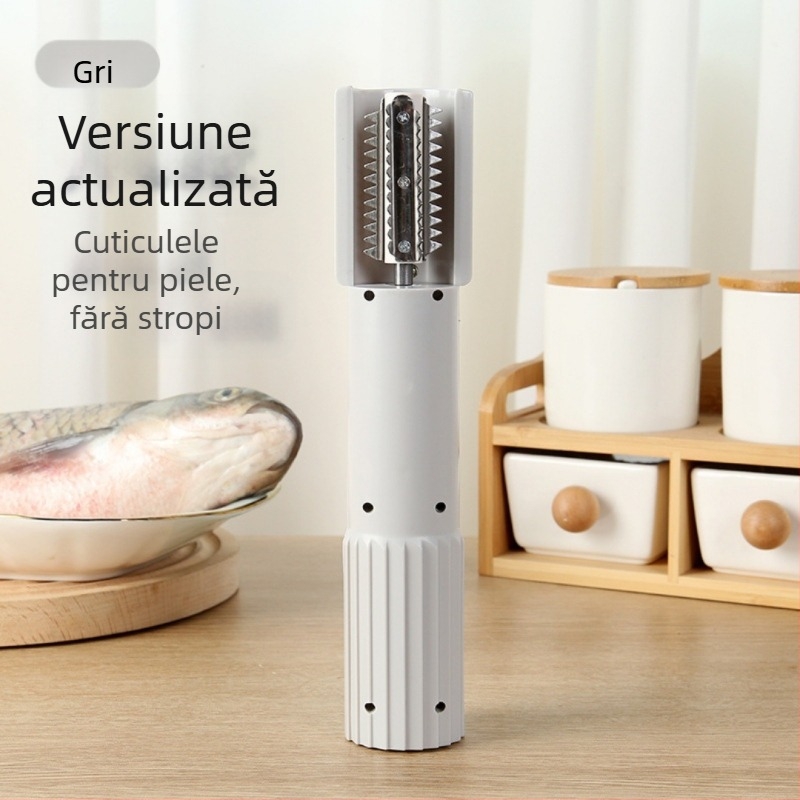Îndepărtător electric de solzi de pește pentru bucătărie, automat, multifuncțional, ABS + oțel inox, lansare 2023, imprimare logo disponibil