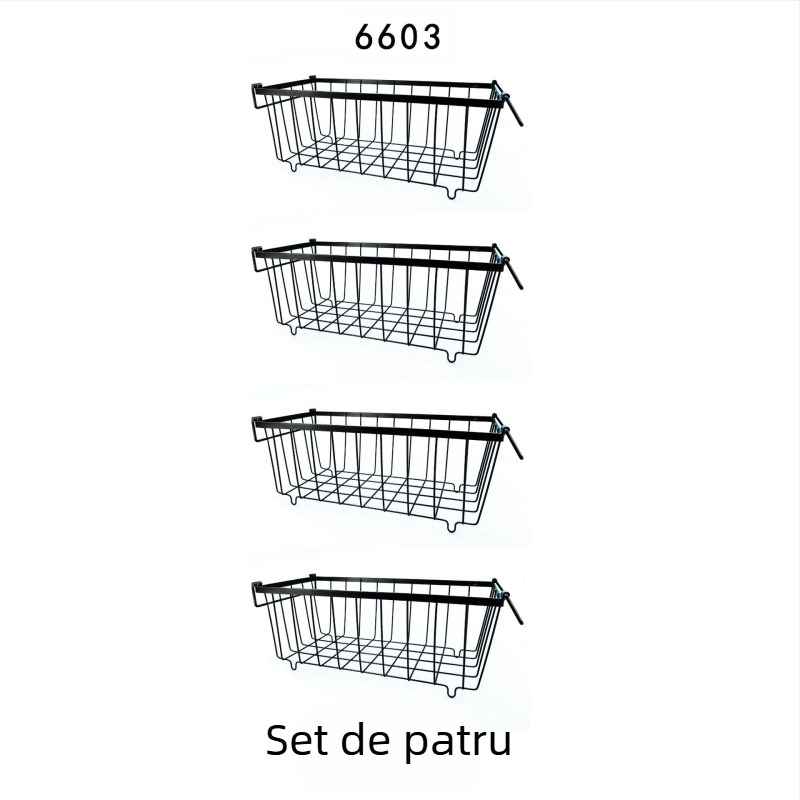 Coș de depozitare pentru congelator – coș metalic pentru bucătărie și frigider, organizare spațiu, design modern minimalist, fără asamblare