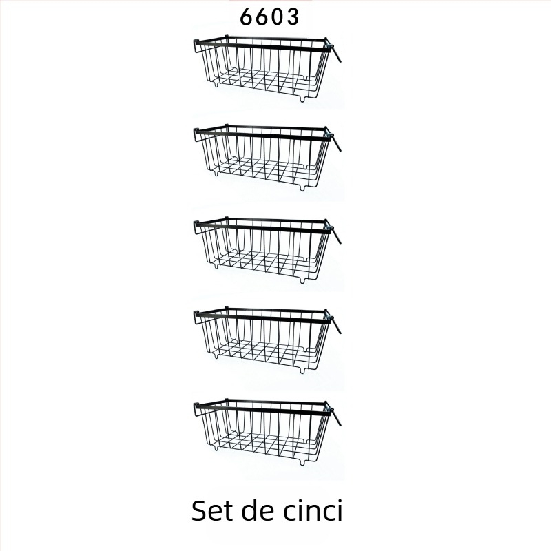 Coș de depozitare pentru congelator – coș metalic pentru bucătărie și frigider, organizare spațiu, design modern minimalist, fără asamblare