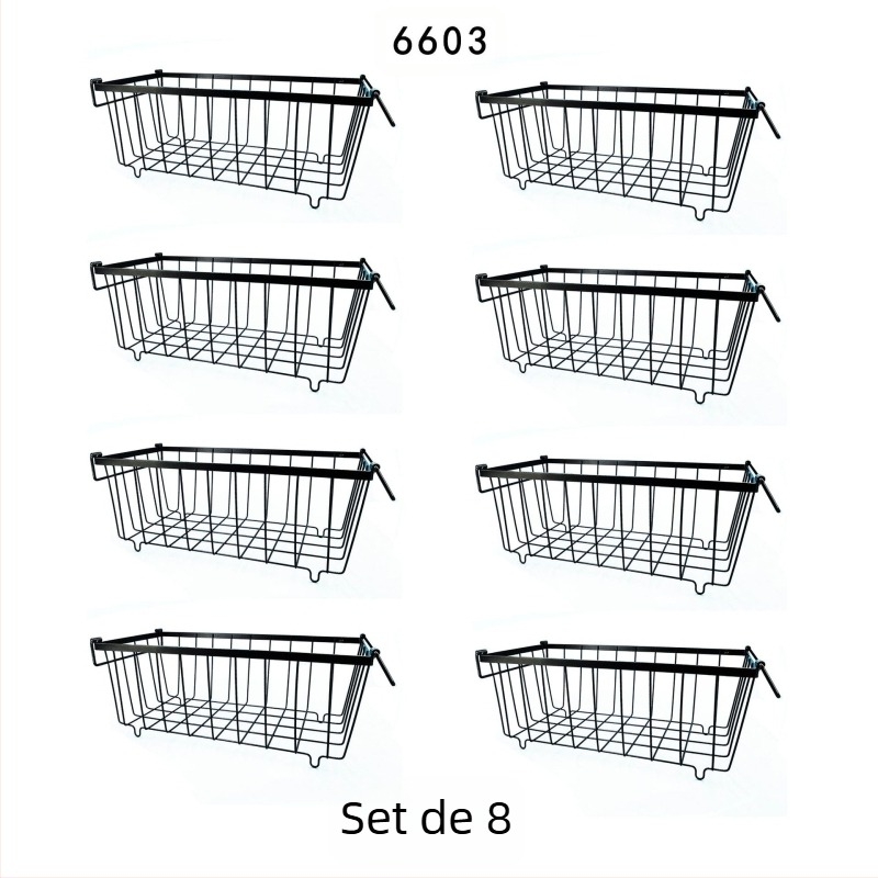 Coș de depozitare pentru congelator – coș metalic pentru bucătărie și frigider, organizare spațiu, design modern minimalist, fără asamblare