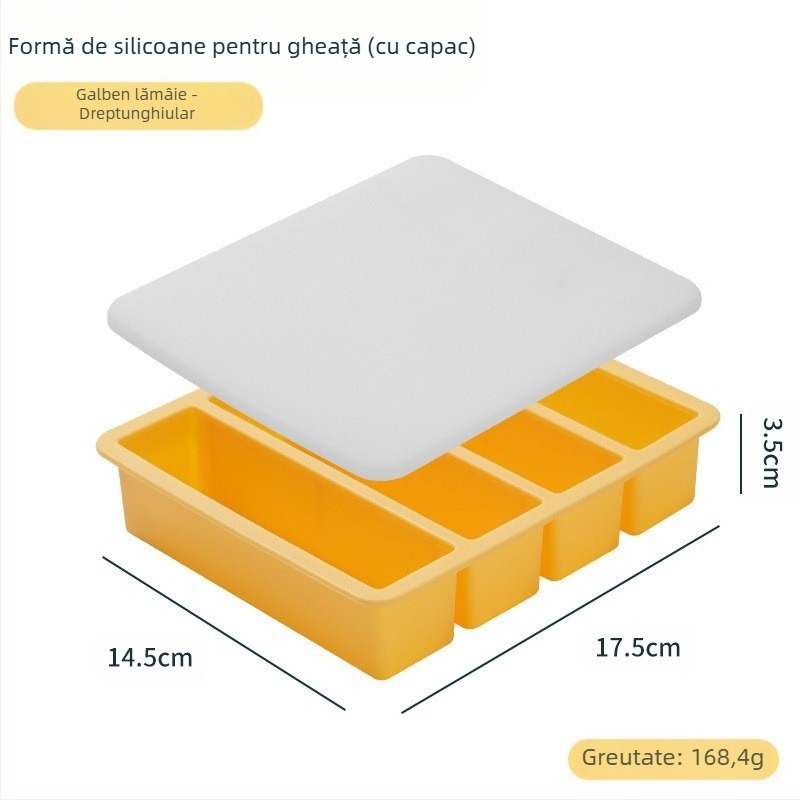 Formă lungă din silicon pentru gheață pentru baruri – siliciu alimentar, înghețare rapidă, eliberare ușoară