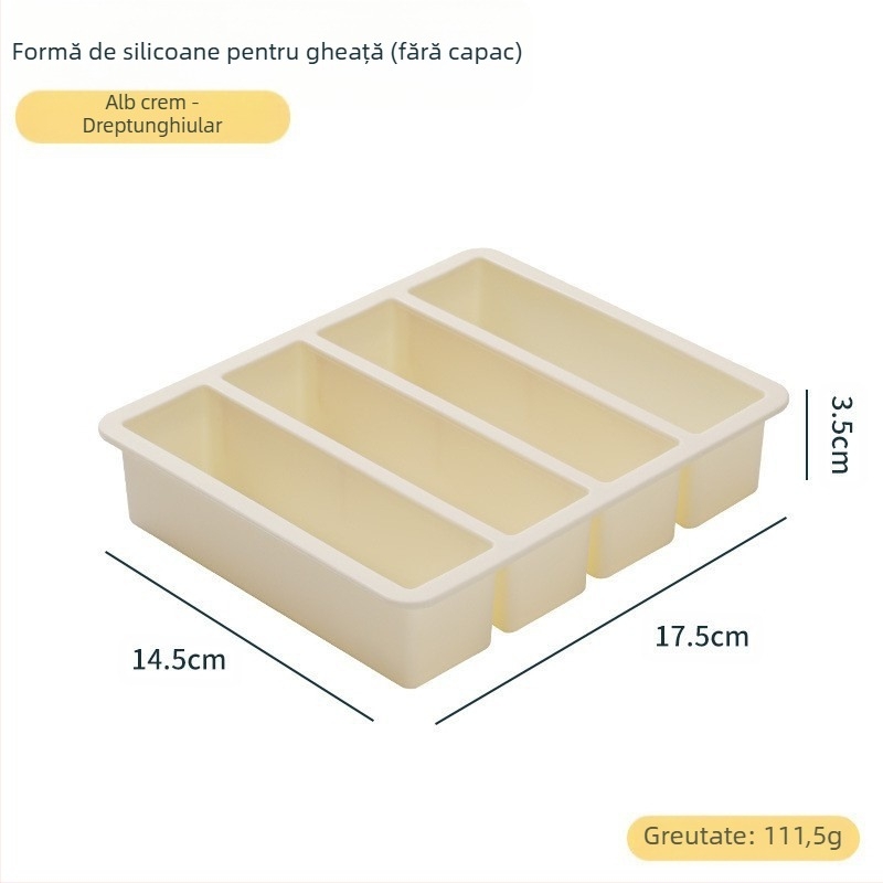 Formă lungă din silicon pentru gheață pentru baruri – siliciu alimentar, înghețare rapidă, eliberare ușoară