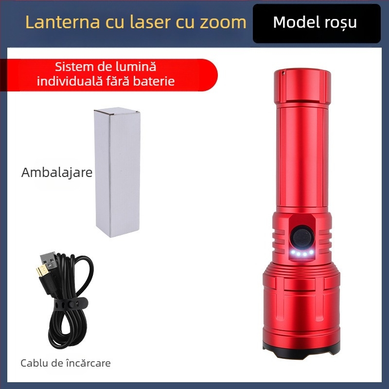 Lumină LED pentru camping și exterior – 20W, reîncărcabilă, baterie 18650/26650, rotație de 360°, rază maximă ≥500 m
