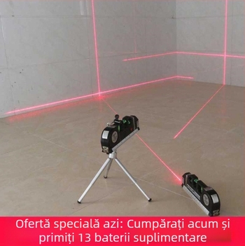 Nivel laser cu precizie infraroșu, aderență magnetică puternică, pentru uz casnic, riglă orizontală, nivel obișnuit