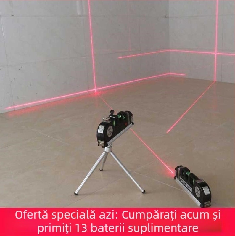 Nivel laser cu precizie infraroșu, aderență magnetică puternică, pentru uz casnic, riglă orizontală, nivel obișnuit