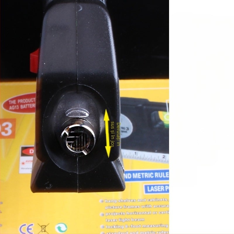 Nivel laser cu precizie infraroșu, aderență magnetică puternică, pentru uz casnic, riglă orizontală, nivel obișnuit