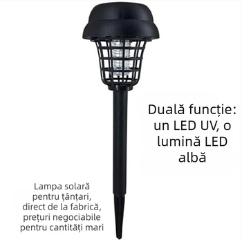 Lampă solară pentru exterior anti-țânțari cu LED-uri, 3W, 1.2V, formă rotundă