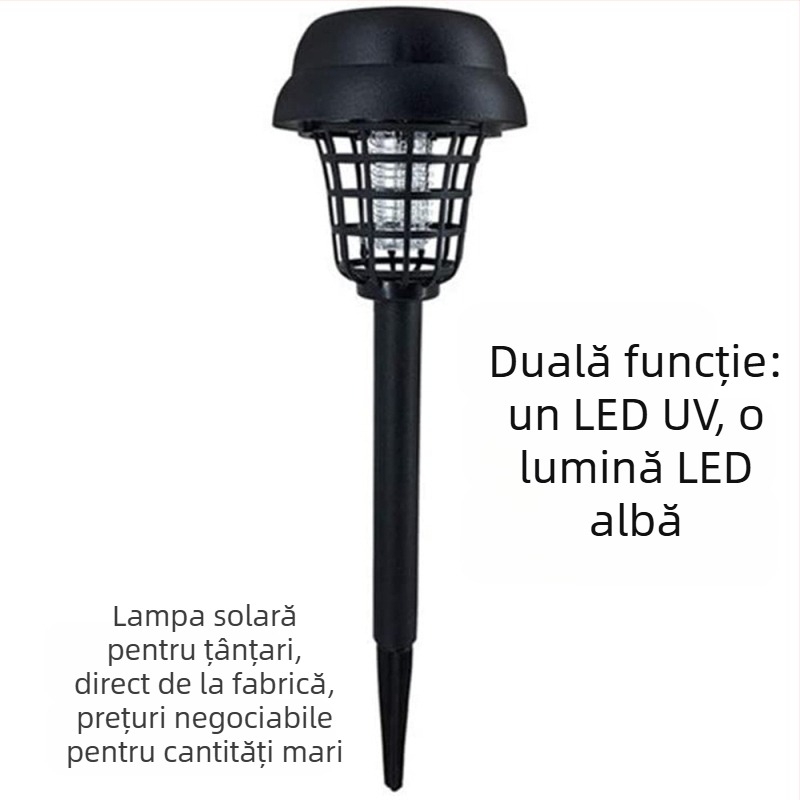 Lampă solară pentru exterior anti-țânțari cu LED-uri, 3W, 1.2V, formă rotundă