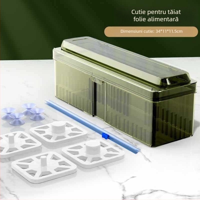 Tăietor pentru folie de plastic pentru uz casnic, rolă mare, bucătărie, alimentație de calitate, rezistent la temperaturi ridicate, material PE, 1 bucată