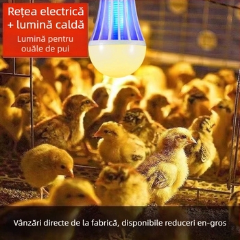 Lampă LED pentru uciderea țânțarilor pentru fermă de găini – sursă LED, acoperire 41-60㎡, metodă de omor: undă luminoasă + șoc electric, carcasă ABS, plasă din nichel-zinc-fier