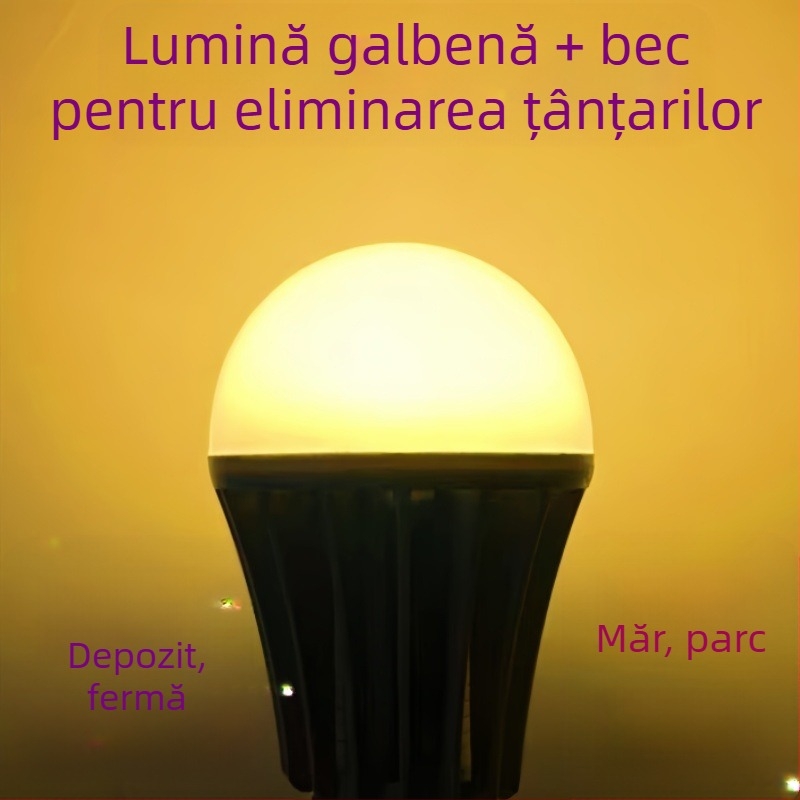 Lampă LED pentru uciderea țânțarilor pentru fermă de găini – sursă LED, acoperire 41-60㎡, metodă de omor: undă luminoasă + șoc electric, carcasă ABS, plasă din nichel-zinc-fier
