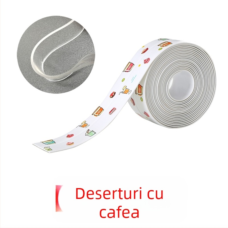 Bandă de etanșare pentru spațiile dintre chiuvetă și bucătărie, anti-mucegai, impermeabilă, rezistentă la umezeală, umple goluri