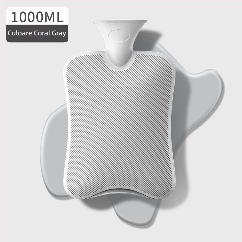 Borcă de apă fierbinte din PVC dens, încălzire prin umplere cu apă, multifuncțional pentru mâini și burta, utilizare caldă/rece, stil modern minimalist