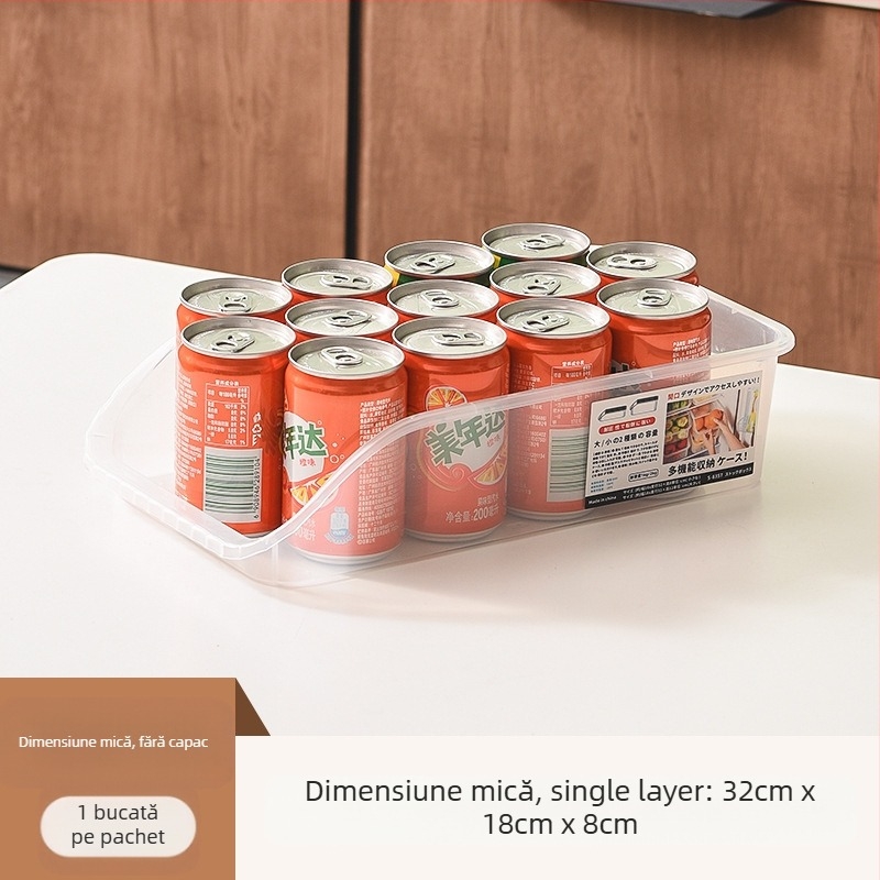Cutie de depozitare pentru frigider, plastic alimentar, păstrează prospețimea, sigilează, design modern minimalist
