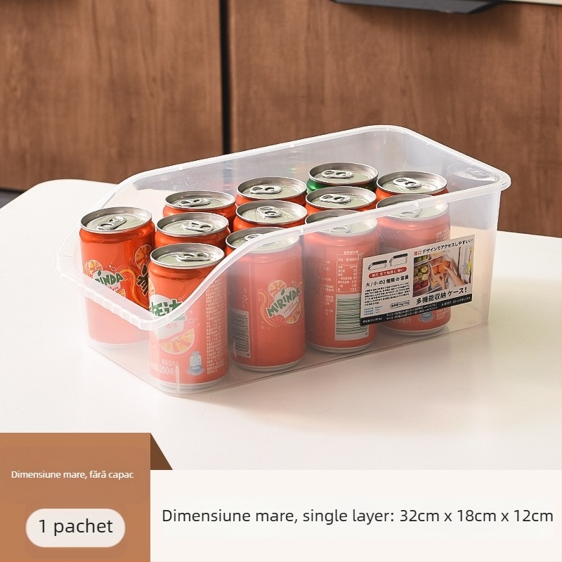 Cutie de depozitare pentru frigider, plastic alimentar, păstrează prospețimea, sigilează, design modern minimalist