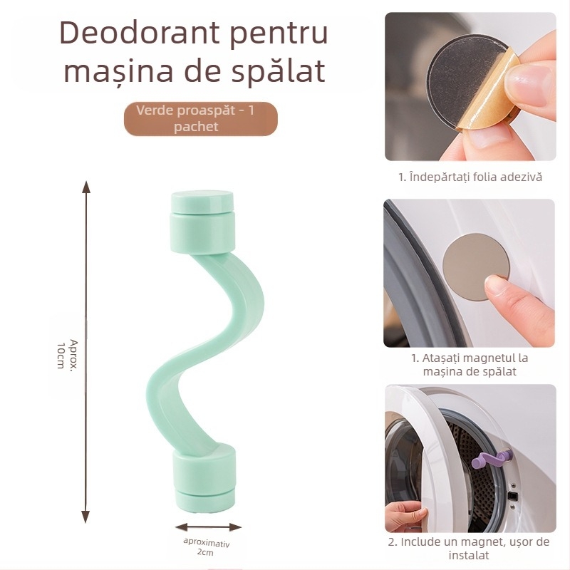 Încușor pentru ușa mașinii de spălat cu știft magnetic, ventilație anti mucegai și miros – fără montaj, material plastic (80% plastic nou)