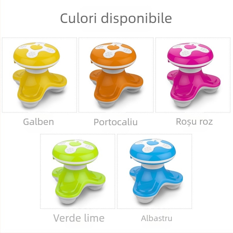 XF-6901 Masaj Mini USB – Masaj vibrațional cu 3 puncte de contact, design triunghiular cu trei picioare, pentru gât, spate, talie, șolduri, picioare și tălpi