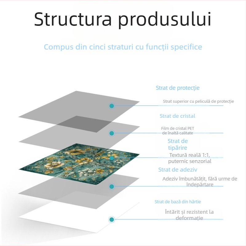 Stickere autoadezive pentru plăci de perete în stil european – set de 10 bucăți, PVC, rezistente la apă și ulei, cu cristale decorative