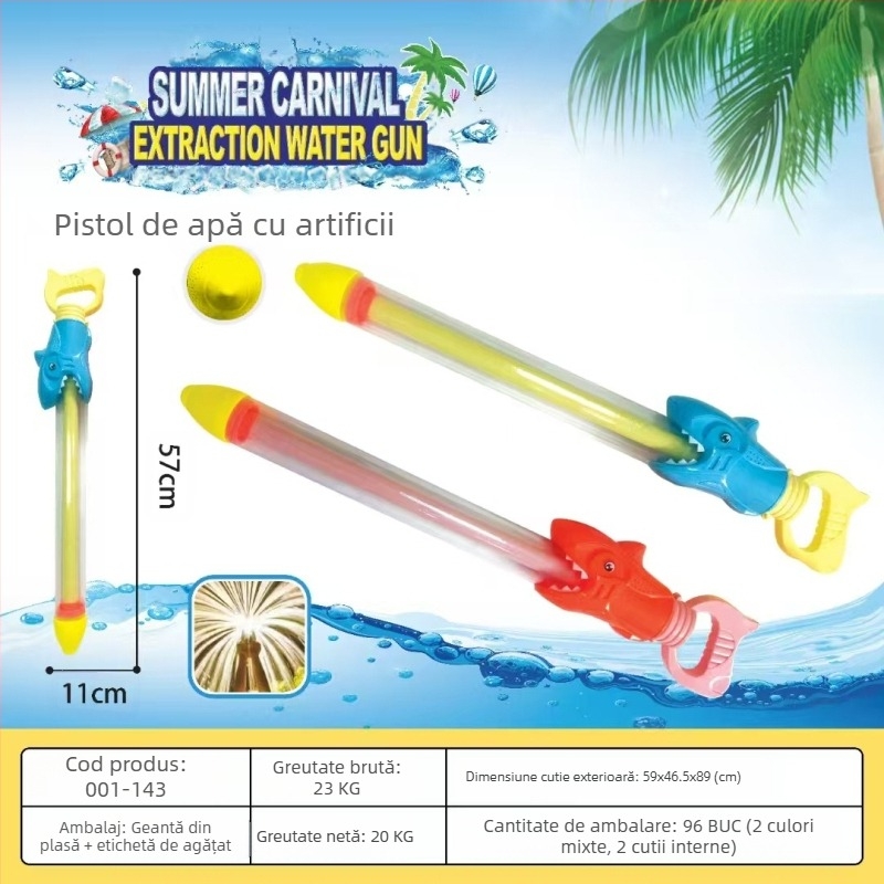 Pistol de apă – jucărie pentru lupte cu apa, design cu presiune înaltă, mecanism de tras, din plastic, certificare 3C: 2022182202029400, potrivit pentru 7–14 ani