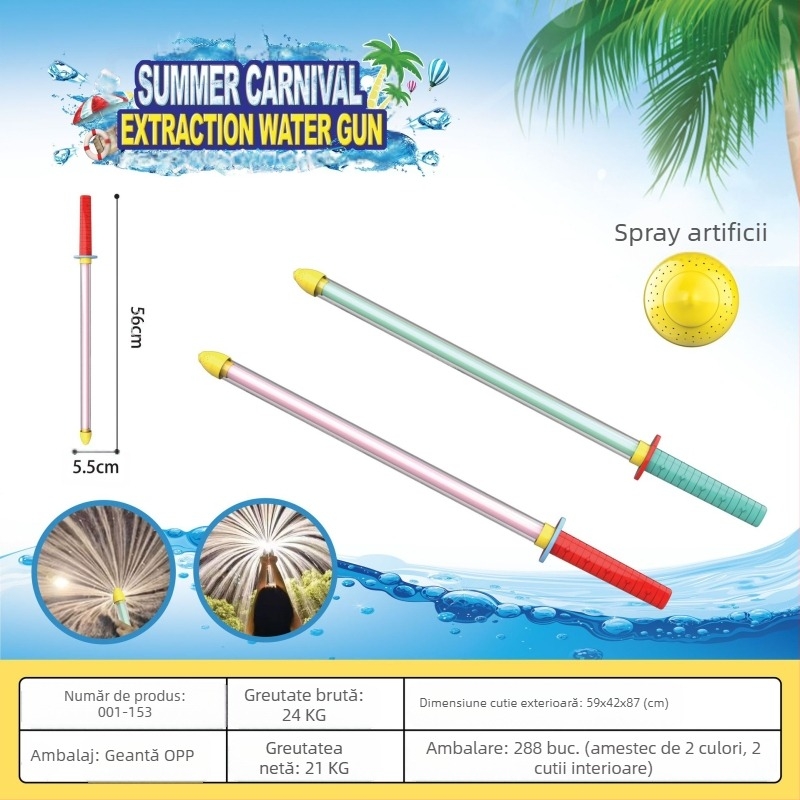 Pistol de apă – jucărie pentru lupte cu apa, design cu presiune înaltă, mecanism de tras, din plastic, certificare 3C: 2022182202029400, potrivit pentru 7–14 ani