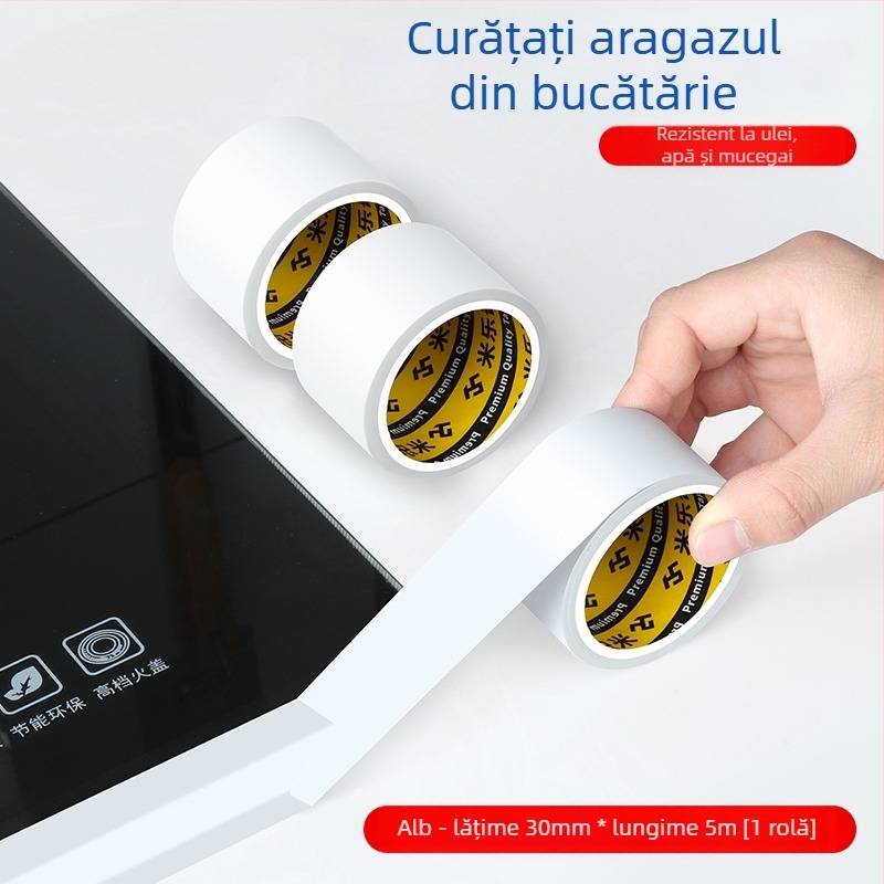 Bandă de etanșare pentru bucătărie și baie — impermeabilă, antimildew, rezistentă la ulei, etanșare pe margini, protecție împotriva umezelii; Material: Metal; Import: Nu; Origine: Altceva; Ambalare: Altceva