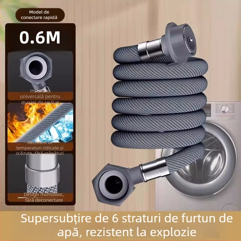 Extensor de conductă de alimentare cu apă pentru mașina de spălat, cu articulație universală - PET, instalație directă, model 8866998, Honglida