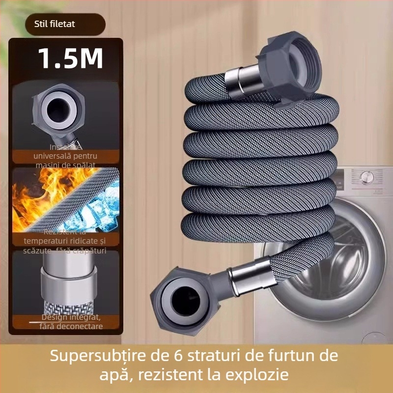 Extensor de conductă de alimentare cu apă pentru mașina de spălat, cu articulație universală - PET, instalație directă, model 8866998, Honglida