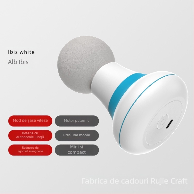 Mini masaj pentru relaxare musculară – alimentare USB, model RJ-R088, o singură cap de masaj, pentru gât, spate, șolduri, picioare și tălpi, tehnici de lovire și tapare