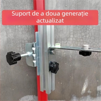 Accesoriu de nivel cu tijă telescopică – suport din fier, tavă pan/tilt din plastic, tijă reglabilă, funcționare pe bază de laser