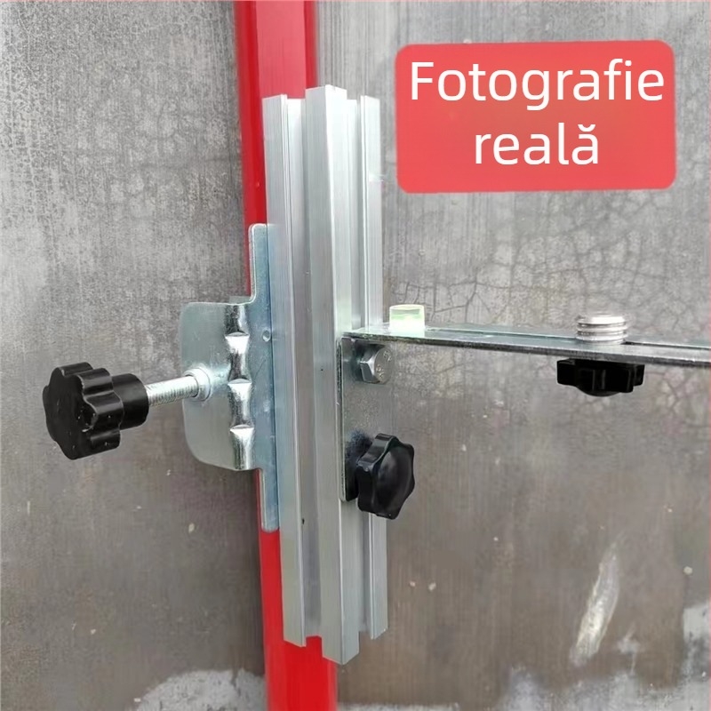 Accesoriu de nivel cu tijă telescopică – suport din fier, tavă pan/tilt din plastic, tijă reglabilă, funcționare pe bază de laser