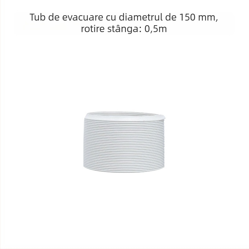 Conductă telescopică de evacuare pentru aparatele mobile de aer condiționat – țeavă îngroșată cu armă din sârmă de oțel și membrană flexibilă