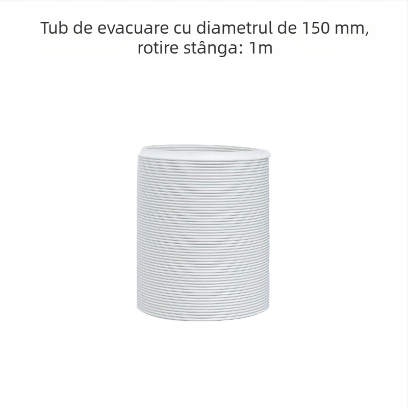 Conductă telescopică de evacuare pentru aparatele mobile de aer condiționat – țeavă îngroșată cu armă din sârmă de oțel și membrană flexibilă