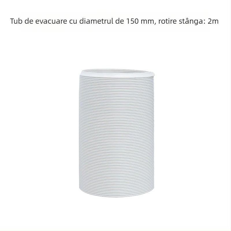 Conductă telescopică de evacuare pentru aparatele mobile de aer condiționat – țeavă îngroșată cu armă din sârmă de oțel și membrană flexibilă