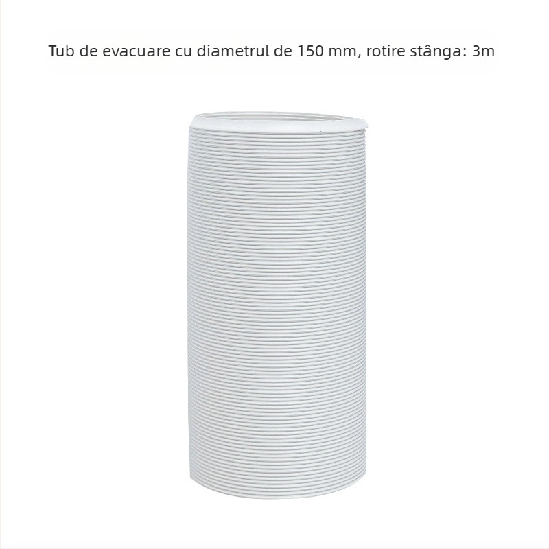 Conductă telescopică de evacuare pentru aparatele mobile de aer condiționat – țeavă îngroșată cu armă din sârmă de oțel și membrană flexibilă